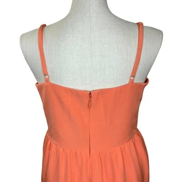 City Chic Dress Sassy V neck Orange Melon Cocktail Wedding Bridesmaid size XL 22 - Picture 6 of 13